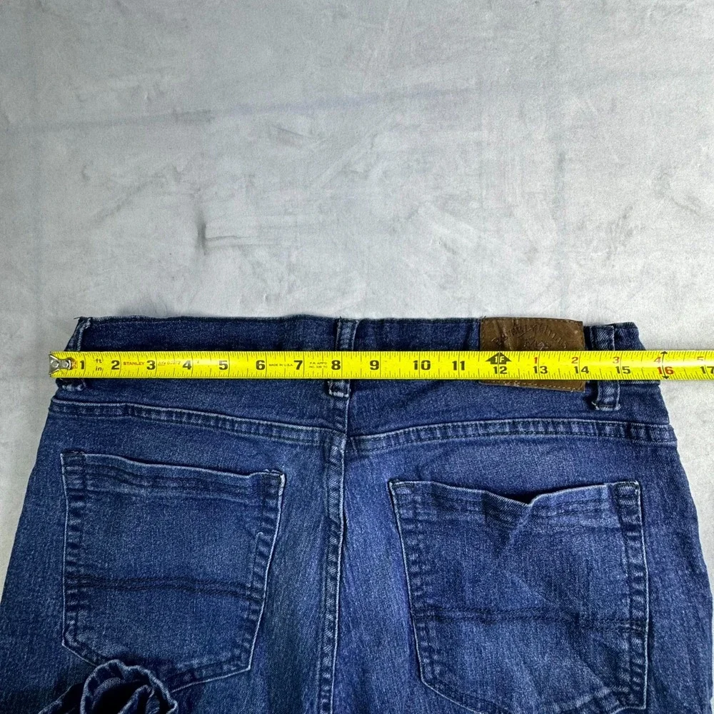Beverly Hills Polo Club Straight Jeans Mens 34x32 Blue Denim Rider Logo Travel